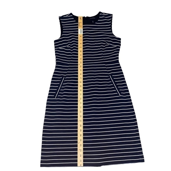Lands End Navy Blue and White Dress Nautical Preppy Vacation Resort Cruise Sz 6 - Picture 11 of 12